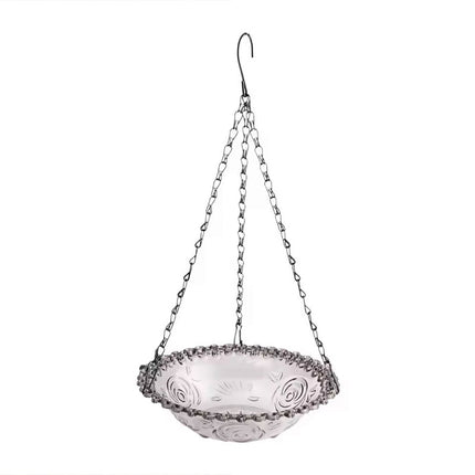 Balcony Bird Feeder Hanging Rail Mount Outdoor Suspended Feeding Station Garden
