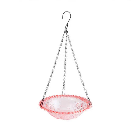 Balcony Bird Feeder Hanging Rail Mount Outdoor Suspended Feeding Station Garden