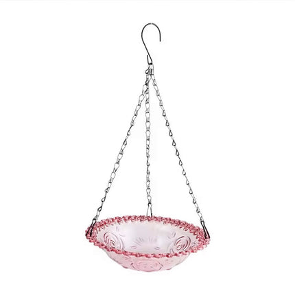 Balcony Bird Feeder Hanging Rail Mount Outdoor Suspended Feeding Station Garden