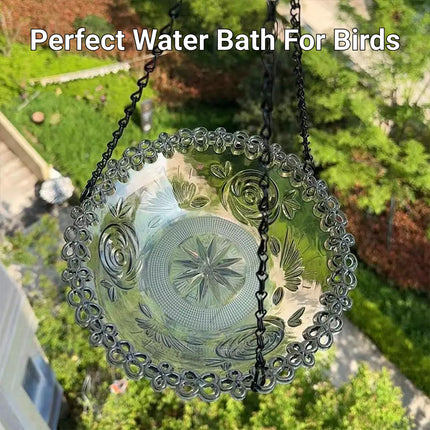 Balcony Bird Feeder Hanging Rail Mount Outdoor Suspended Feeding Station Garden