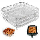 Air Fryer Grill Rack Multi Layer Removable Shelf Mesh Rack for Cooking BBQ