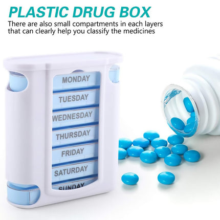 7 Day Pill Box Dispenser Storage Daily Holder Organiser Tablet Medicine Weekly