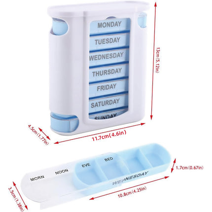 7 Day Pill Box Dispenser Storage Daily Holder Organiser Tablet Medicine Weekly