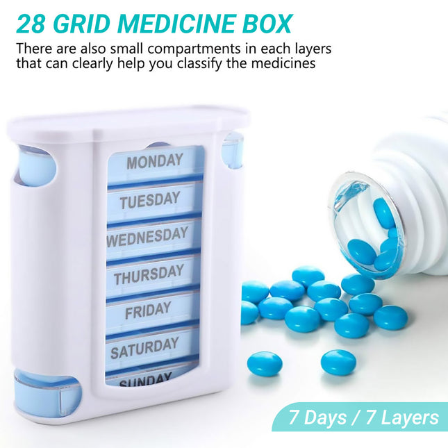 7 Day Pill Box Dispenser Storage Daily Holder Organiser Tablet Medicine Weekly