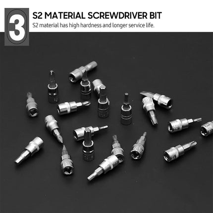 46PCS Ratchet Screwdriver Wrench Set For Home Garage Auto Repair Hand Tool Kit