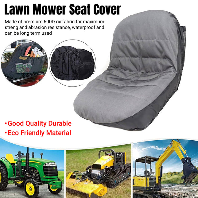 Universal Lawn Mower Tractor Seat Cover Padded Comfort Pad Protector Waterproof