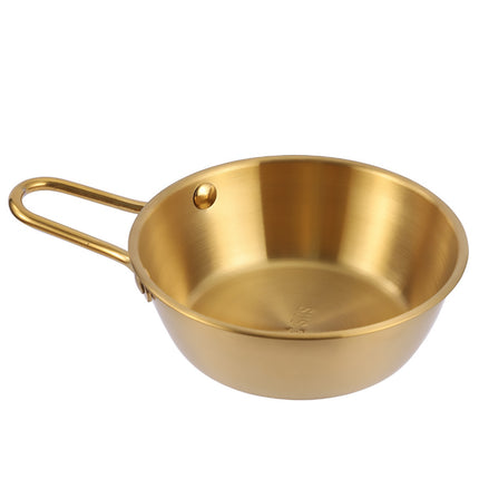 Stainless Steel Bowl With Handle Set 10 Pieces Gold 400ml Korean Condiment Dish