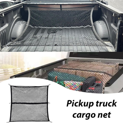 Truck Bed Cargo Net Heavy Duty Elastic Mesh Cover Accessories Durable Fixation