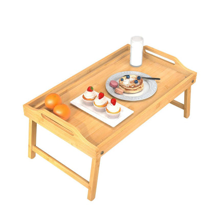 Small Folding Bed Table Portable Laptop Desk Flat Storage Tray for Home Office