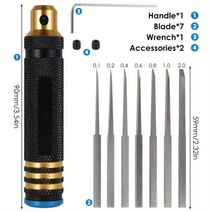 Professional Replacement Metal Precision Carving Knife Hobby Craft Repair Kit