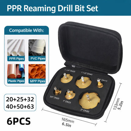 6pcs PPR Pipe Expansion Reamer Drill Bit Set Hydraulic Hot Melter Welding Tool