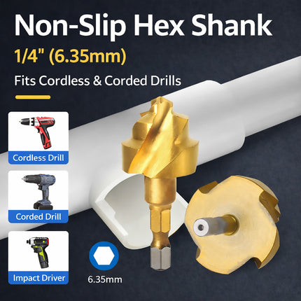 6pcs PPR Pipe Expansion Reamer Drill Bit Set Hydraulic Hot Melter Welding Tool