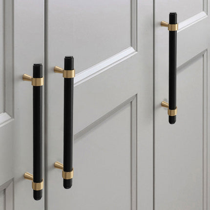 8 Sizes Pure Copper Cabinet Handles Long Drawer Pulls for Wardrobe Door Furniture