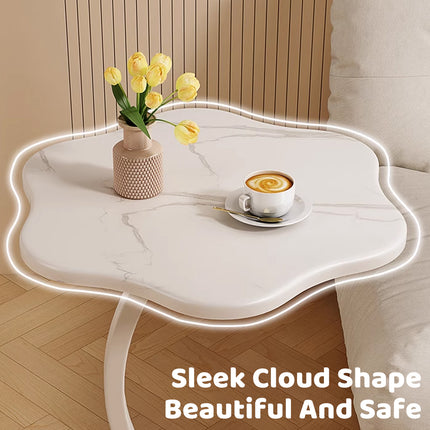 Home Living Room Sofa White Side Table Sturdy Storage Shelf For Home Office Use