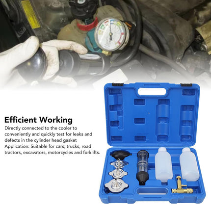 Cylinder Head Gasket Leak Tester Kit 8pcs CO2 Combustion for Petrol Diesel