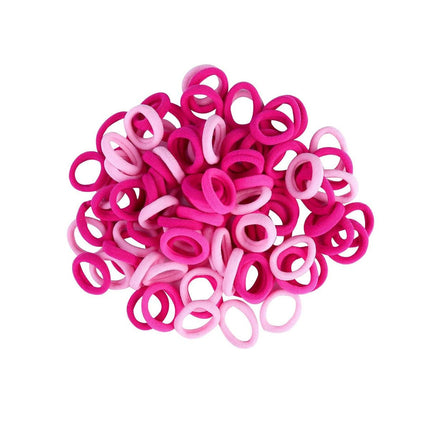 100PCS Colorful Elastic Hair Ties for Girl Ponytails High Stretch Hair Bands Set