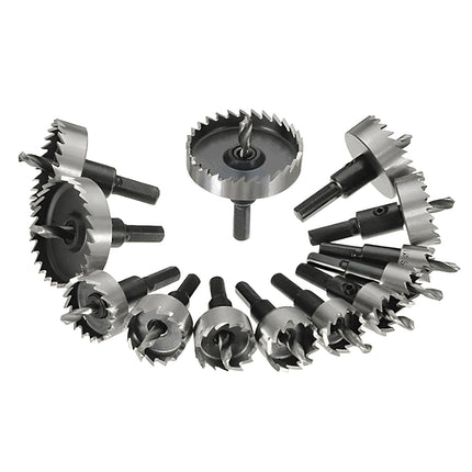 13pcs Hole Saw Set Metal Drill Bits 16-53mm Tungsten Steel Iron Plate Copper Cutter