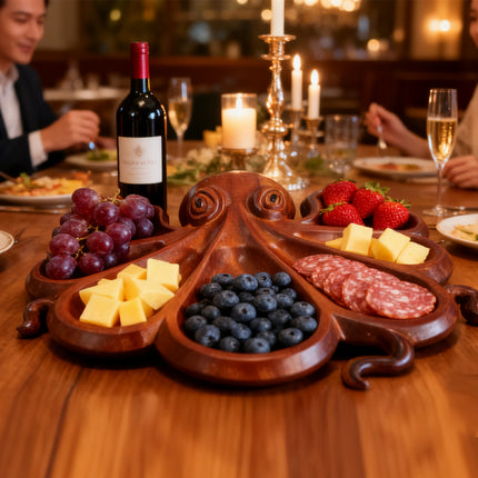 Octopus Shaped Food Tray Serving Plate for Kitchen Hotel Restaurant Party Food