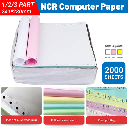 NCR Computer Paper 3 Choose Clear Printing Pure Wood Pulp Material Easy to Tear AU