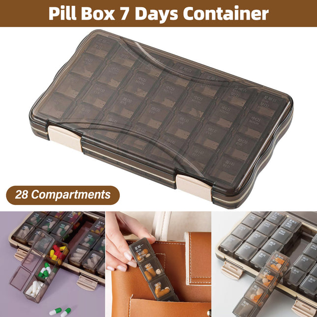 Medicine Storage Box Portable Pill Case Small Size Organizer for Travel Daily
