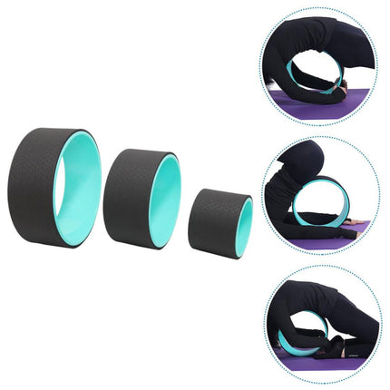 3PCS Yoga Wheel Pilates Set Non Slip For Back Stretching Yoga Pilates Fitness