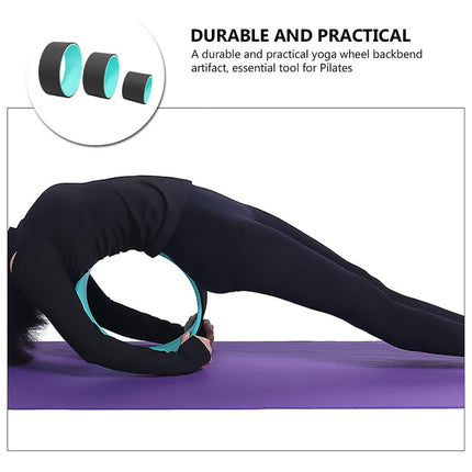3PCS Yoga Wheel Pilates Set Non Slip For Back Stretching Yoga Pilates Fitness