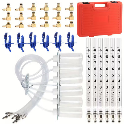 6-Cylinder Diesel Engine Common Rail Injector Nozzle Delivery Rate Tester Gauge