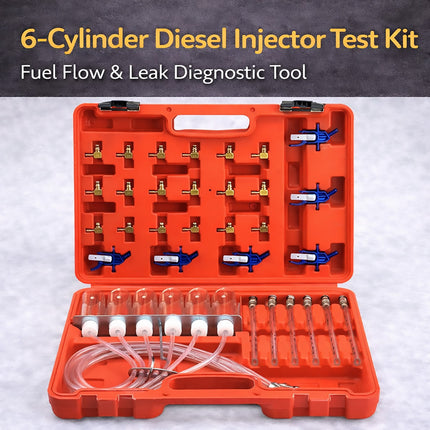 6-Cylinder Diesel Engine Common Rail Injector Nozzle Delivery Rate Tester Gauge