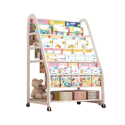 Kids Bookcase Home Picture Book Shelf for Toddlers Kids Sturdy Wooden Multilayer