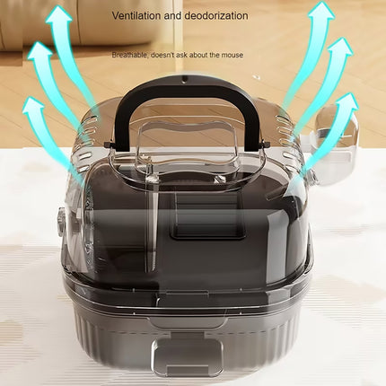 Portable Clear View Breathable Transparent Hamster Travel Carrier Transport Cage