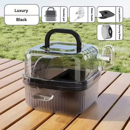 Portable Clear View Breathable Transparent Hamster Travel Carrier Transport Cage