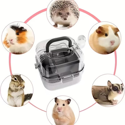 Portable Clear View Breathable Transparent Hamster Travel Carrier Transport Cage