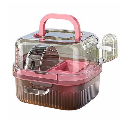 Portable Clear View Breathable Transparent Hamster Travel Carrier Transport Cage