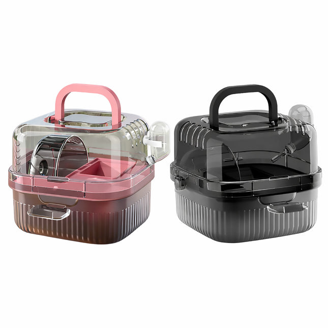 Portable Clear View Breathable Transparent Hamster Travel Carrier Transport Cage