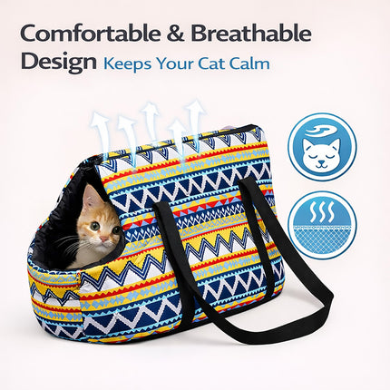 Portable Breathable Cat Carrier Bag Single Shoulder Strap Handheld Tote Bag
