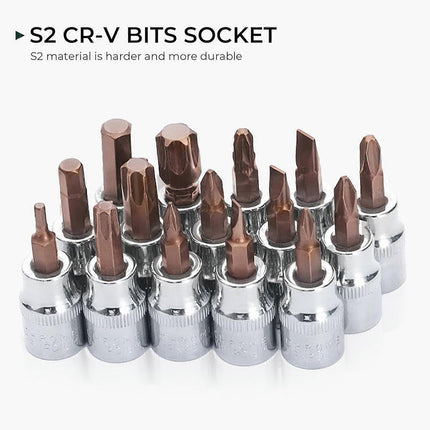 Socket Wrench Tool Set 216pcs Chrome Vanadium Auto Repair Ratchet Bit Workshop