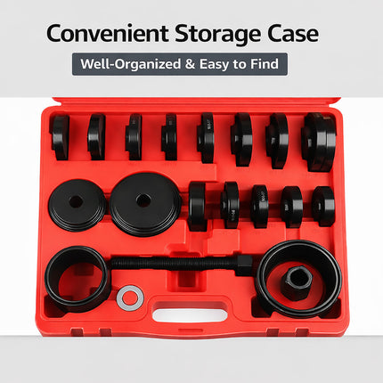 23pcs Automotive Heavy Duty Front Hub Bearing Race Service Kit Repair Set Tool