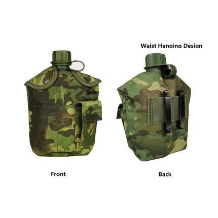 4pcs Camouflage Tactical Water Bottle Outdoor Camping Multi-functional Outdoor