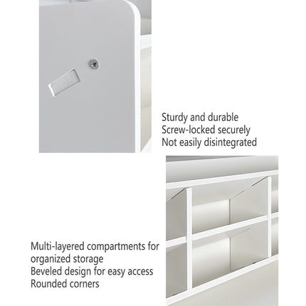Desktop 6-Tier Storage Shelf Multiple Storage Compartments for Office Organizer