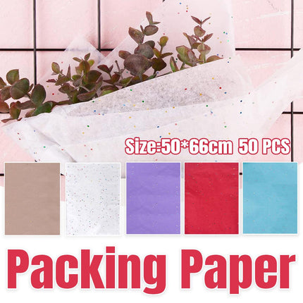 50pcs Floral Wrapping Paper for Fresh Flower Bouquet Gift Packaging 50x66cm