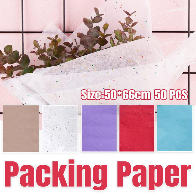 50pcs Floral Wrapping Paper for Fresh Flower Bouquet Gift Packaging 50x66cm