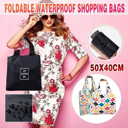 Foldable Shopping Bag Travel One-Shoulder Bag Portable Storage Bag Waterproof - Aimall