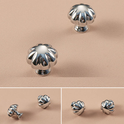 Pure Copper Wardrobe Handle Bright Silver Round Ball Egg Shaped Drawer Pull