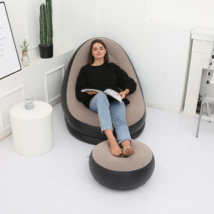3pcs Inflatable Air Chair Seat Lazy Sofa Lounge Blow Up Ottoman Outdoor Couch
