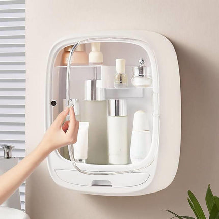 Wall Mounted Vanity Shelf Bathroom Sink Organizer Storage Box for Bathroom