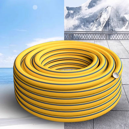 Heavy Duty Garden Hose Pipe Reel Reinforced Anti-kink Outdoor Hosepipe Yellow