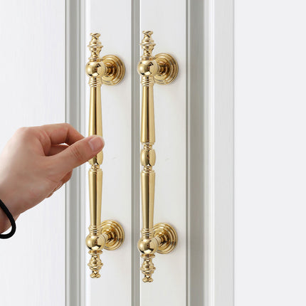 French Light Luxury Wardrobe Handle All Copper Cabinet Door Pull for Furniture
