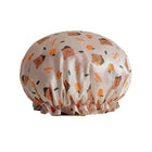 Double Layer Lux Shower Cap Bath Hat Hair Care Women Sleep Waterproof Reusable