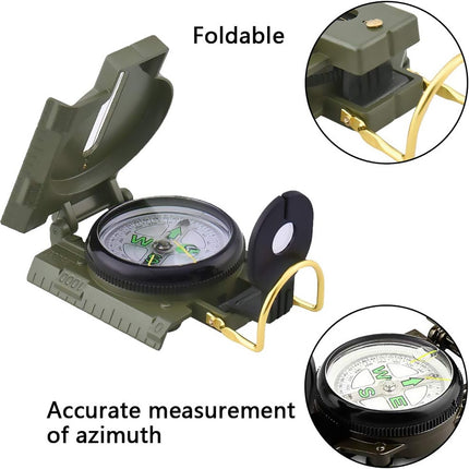 Compass Multifunctional Outdoor Navigation Tool Green Direction Finder Hiking