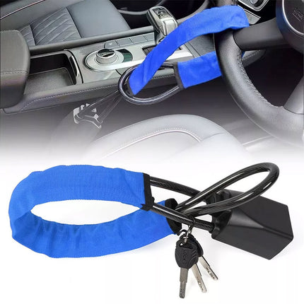 Universal Steering Wheel Lock with 3 Key Seat Car Belt Lock Anti-Theft Device